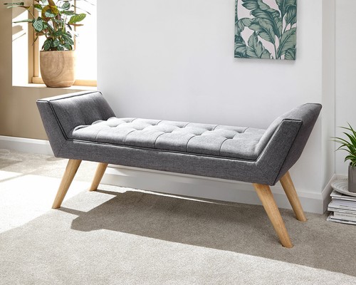 Milan fabric upholstered bench - milan,