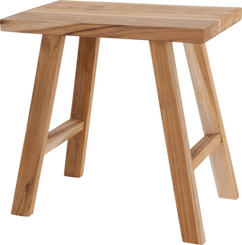 Solid wooden stool rustic side - wooden,