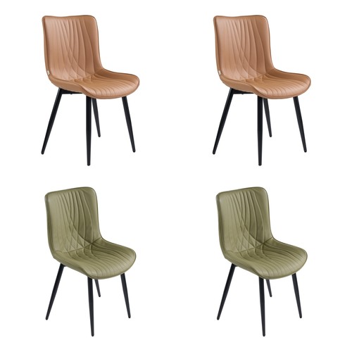 Set dining chairs pu - set,