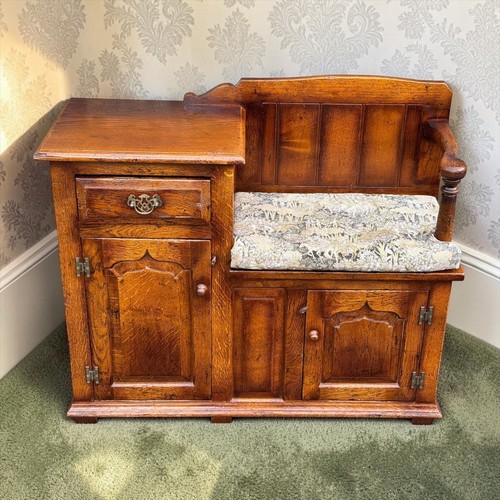 Oak bench seat hall - seat,
