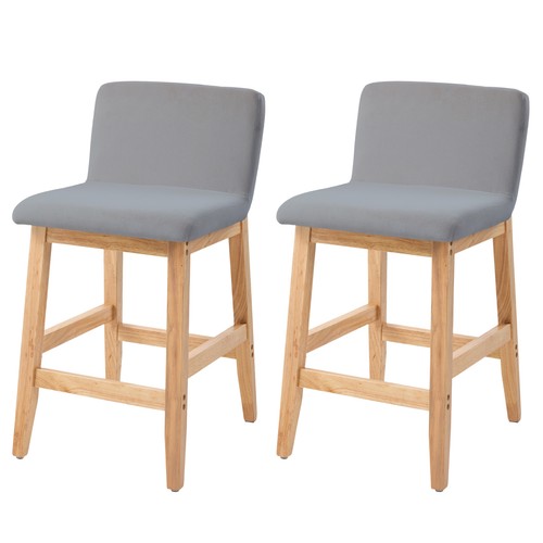 2pcs velvet low back counter - low,