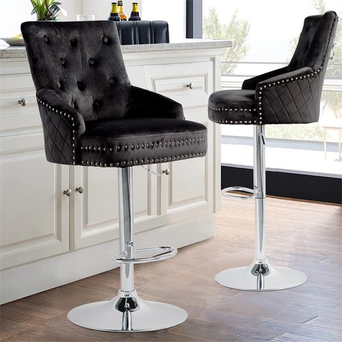 Swivel velvet breakfast bar - swivel,