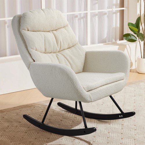 White nursery rocking chair - rocking,