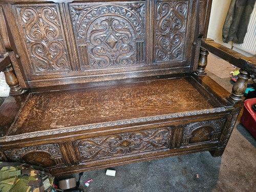 Oak hall vintage bench monks - oak,