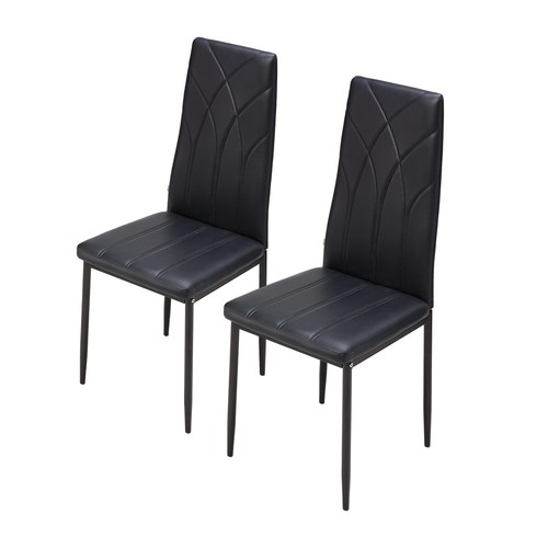 2pcs black upholstered - black,