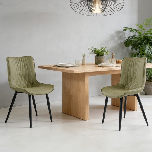 2pcs green dining - 2pcs, chairs